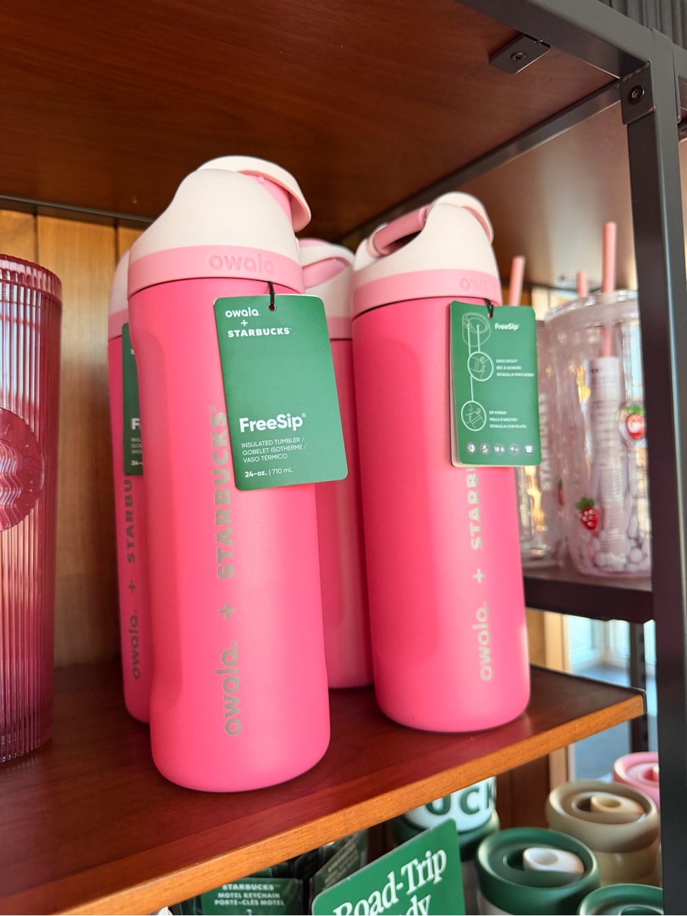 Starbucks Pink Owala FreeSip Insulated Water Bottle